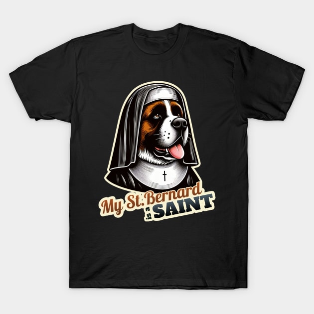 Saint Bernard Nun T-Shirt by k9-tee